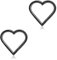 16G 10mm Black Heart Daith Piercing Jewellery 316L Surgical Steel Rook Helix Piercing Tragus Cartilage Hinged Clicker Hoop Earrings 2pcs