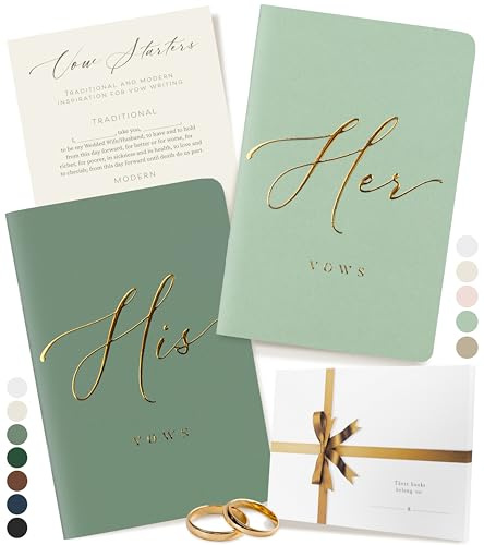 ARTESORI Livre de vœux de mariage pour elle et lui, doux au toucher, gravure sur feuille d'or, 28 pages lignées, livres de vœux de mariage pour elle et lui, essentiels de mariage, idées de liste de