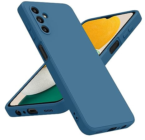Wanme Hülle für Samsung Galaxy A13 5G Hülle/Samsung Galaxy M13 5G / Samsung Galaxy A04S, Ultra Dünn Silikon Handyhülle mit Mikrofaser Futter Stoßfeste Schutzhülle Hülle, Navy Blau
