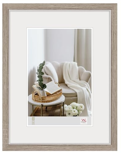 walther design Bilderrahmen 13x18 cm grau, Hygge Holzrahmen, NC318D