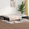ZQQLVOO Bettgestell Familienbett Palettenbett Tagesbett Ausziehbar Schwarz 2X(80x200) cm Massivholz Kiefer