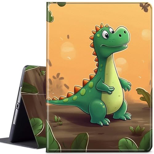Case for Samsung Galaxy Tab A8 10.5 Inch 2022, JANENFNA Ultra Thin Lightweight Auto Sleep/Wake Smart Cover for Samsung Galaxy Tab A8 Tablet SM-X200/X205/X207, Cartoon Dinosaur