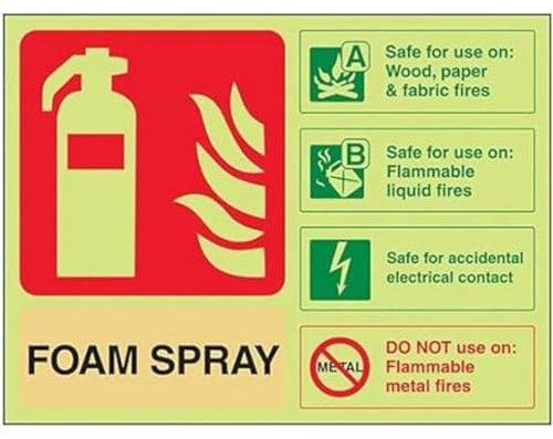 Estintore – Schiuma spray ID sicuro per contatto elettrico, 150 x 100 mm, confezione da 10