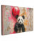 MuchoWow© Impressions sur Toile 120x80 cm Deco Tableau Murale Decoration Salon Peinture Tableaux Chambre Toiles Maison Graffiti - Panda - Ballon - Street art - Banksy
