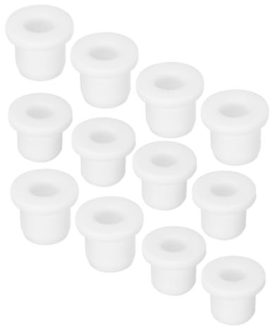 sourcing map T Shape Rubber Grommet Mount Dia 11mm/10mm,ID 7mm/6mm White Seal Protection Cable Grommets Flexible for Cable Pipe