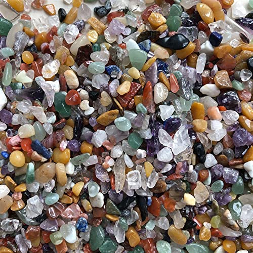 AUOQKQUT Pierre Naturelle mélangée en Vrac, 50g, Cristaux de Quartz, Gravier, Aquarium, Jardin, Aquarium, décoration de Salle de Maison, Cadeau décoration d'intérieur