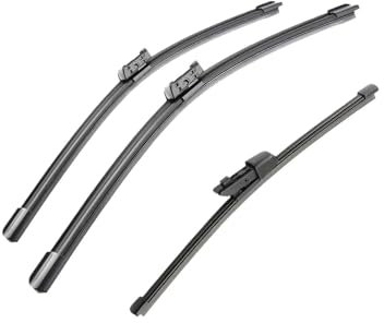 TMERIC Scheibenwischerblätter für VW Polo 6R Fließheck 2009-2017, 24+16+11 cm, 3PCS Wischerblätter für Vorne und Hinten, Wischer Windschutzscheibe Fenster Zubehör