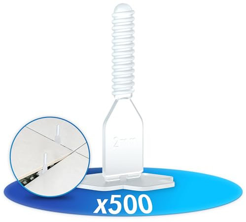 LAINFELD Fliesen Nivelliersystem | 2mm Fugenbreite | Abstandshalter zum Fliesen Legen | Fliesenverlegehilfe Fliesenleger Werkzeug Fliesenkreuz 2 mm