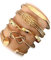 Calkkrer Gold Armreif-Set für Damen, Mehrlagige stapelbare Cuff-Armreifen, Personalisiertes Boho-Stil, nicht vererbbigende, einstellbare Armreif-Schmuck.
