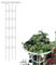 Obelisk Klettergerüst Spalier, Metall Rankgitter Käfige Für Kletterpflanzen Wie Blumen Tomaten Rosen Usw,Weiß,210 cm