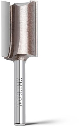 WOBLLMX Fraise à affleurer avec tige de 6 mm, diamètre : 18 mm, longueur de travail : 30 mm, lame en carbure de tungstène pratique, durable et tranchante pour le travail du bois, le bricolage à la