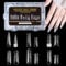 128PCS Clear Dual Forms Acrylic Nail Tips Stiletto Coffin Nails Polygel Kit Essentials; 12 Styles, for Long & Short Nails; Nail Molds for Nail Art