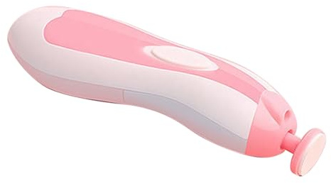 6 in 1 Baby Nail Trimmer, Nagelfeile Baby, Elektrisch Baby Nagelknipser mit 2 Geschwindigkeitseinstellungen, mit 6 Schleifköpfen, LED Licht, Baby Nageltrimm und Pflegewerkzeug Set (PINK)
