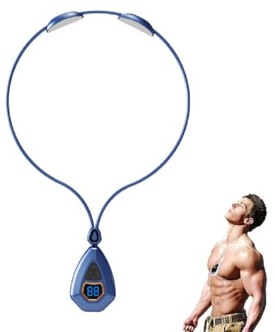 Sienova Portable Lymphatic Massager Device, Sienova Nackenmassagegerät mit EMS Doppelimpuls Technologie, 5 Massagemodi, 15 Intensitätsstufen, intelligentes elektrisches Nackenmassagegerät (Blau)
