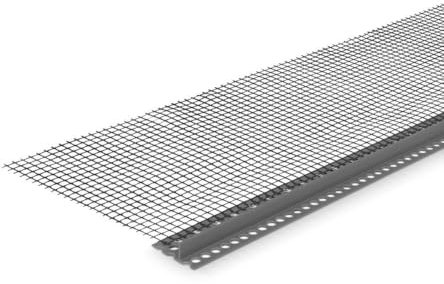 blizz-z terraflex plast Randeinfassung PVC grau ohne Steg (2 m x 25 mm) Stärke 2,2 mm | Randabschluss, Kantenabschluss, Übergangsprofil, Rasenkante, mit 30 cm Netzauflage | Made in Suisse