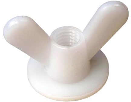 Dadi a Farfalla in Plastica (Nylon 6.6), Dado con Ali, Facile da Stringere a Mano, Senza Attrezzi per Bloccaggio - 3_M6 - Naturale - 20 pezzi - Plastic Hardware Store