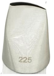 OZLCUA Piping Tips Medium Size Rose Petal Piping Nozzle Set Cream Icing Tips for Cake Cupcake Flower Bean Paste Decorating Nozzles 4pc(225-4pc)