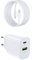 [1 Unidad] Cargador USB C 30W, 2 Puertos [USBC + USBA] con Cable USB C 2M Compatible con i-Phone 11/12/13/SE/14/15/16 Pro MAX, Cargador rápido PD3.0, Adaptador de Corriente Dual.