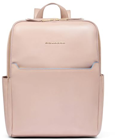 PIQUADRO Zaino in pelle porta PC con porta iPad®, protezioni antiurto e RFID