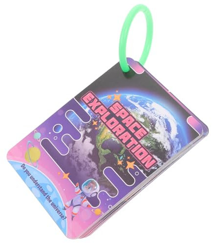 YARNOW 34 Stück Teiliges Lernkarten über Weltraum Farbenfrohe Cartoon Karten für Frühes Lernen und Eltern Junge Mädchen Interaktion mit Realistischen Bildern und Glatten Materialien