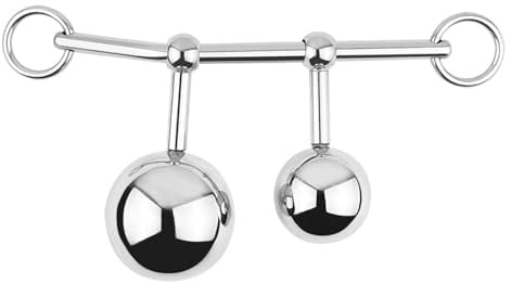 Youxclian Edelstahl Analplug Anal Hook Anal Haken mit Doppel Kugeln Dilatator Massager Buttplug Analkugeln Analhaken Butt Plug SM Bondage G-Punkt Stimulation Prostata Sexspielzeug Für Frauen