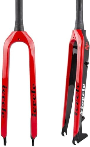 Caimcie Forcella Rigida MTB in Fibra di Carbonio 26/27,5/29 Forcella per Mountain Bike con Freno a Disco Forcella Anteriore per Bicicletta conica da 1-1/2 QR 9 mm D,29