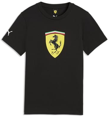 PUMA Scuderia Ferrari F1 Kinder T-Shirt mit großem Scudetto-Wappenlogo | Kurzärmel mit Rundhalskragen, Teaminspiriertes Design und Branding
