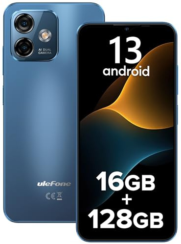 Ulefone Note 16 Pro Telefonos Moviles 50MP+8MP, 16GB+128GB/TF-256GB Teléfono Móvil 6.52, 4400mAh, 4G Dual SIM Smartphone, Android, GPS/OTG/Face ID/Fingerprint Garantía de 2 años Azul