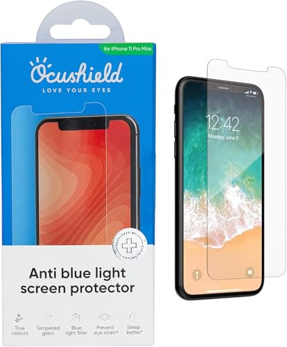 Ocushield Blue Light Screen Protector for iPhone SE 2020/2022 | Fits 4.7 inch display. 9H tempered glass blocks UV & blue light. Designed by UK optometrists.