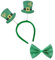 W WIDMANN MILANO Party Fashion 07060 - Haarreif St. Patrick's Day und Fliege aus Glitter, Grün, Kopfschmuck, Karneval, Fasching, Mottoparty