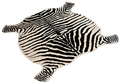 townssilk Catchnew Kunsftellteppich, Kuhmotiv, Braun, ca. 1,2 x 1,3 m, für Zuhause. Zebramuster
