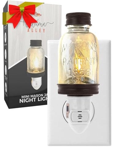 Rustique LED Mini Bocal Veilleuse automatique on/Off Capteur Veilleuse