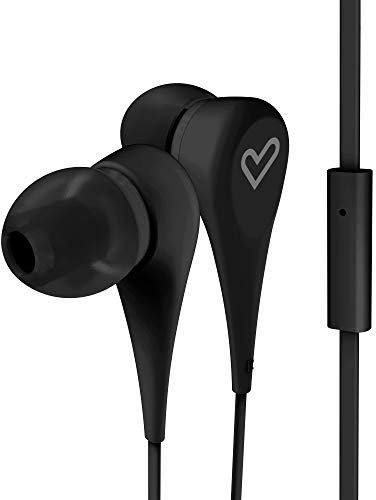 Energy Sistem Style 1+ - Auriculares intrauditivos (micrófono incorporado, acabado rubber, cable de 120 cm) color negro