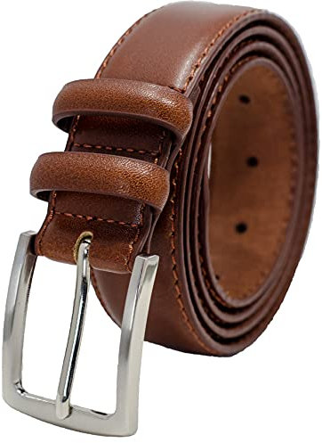 Ashford Ridge Herren 33mm Doppelschleife Ledergürtel - Braun XL