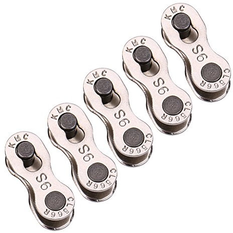 5 Pairs Bicycle Missing Chain Link, Reusable Silver Steel Bike Chain Link, Master Link Magnetic Link Chain Quick Release heavy duty for 8/9/10 speed (9 speed)
