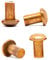 M4 (4mm x 10mm) Solid Copper Round Head Rivets DIN 660 (Pack of 20)