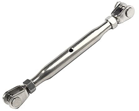 Tenditore in acciaio inox 304, tenditore M5 per bottiglie, lucidato a specchio, vite forcella saldata