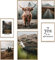 MUUDLY® Poster Set Schottland – 6 moderne Wandbilder mit Naturmotiven (2×A3, 4×A4) – Stilvolle Bilder fürs Wohnzimmer, Schlafzimmer – Landschafts-Deko ohne Rahmen