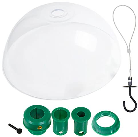 SPARES2GO Squirrel Baffle Dome Bird Feeding Station Feeder Guard (Complete Kit with Hanging Hook and Loop)
