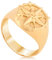 Akitsune Guidance Ring | Kompass Karte Nord Nautisch Ring Herren Edelstahl Designer Gold- US 11