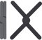 Silicone Folding Trivets 2 Pack Non Slip Heat Resistant for Hot Pans/Cup/Dishes/Plates (Gray and Black)