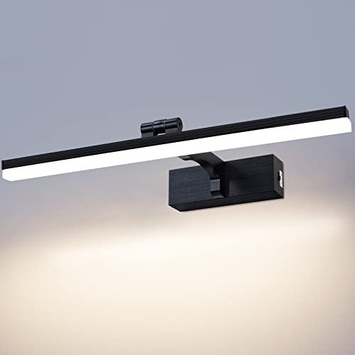 TYhogar LED Spiegellampe Bad 40cm, 8W 920LM 180° drehbar LED Spiegellampe Badezimmer Spiegelleuchte Bad Lampe, 3000K/4500K/6000K 3 Farbtemperatur Einstellungen Badezimmer Spiegel IP44 Schminklicht