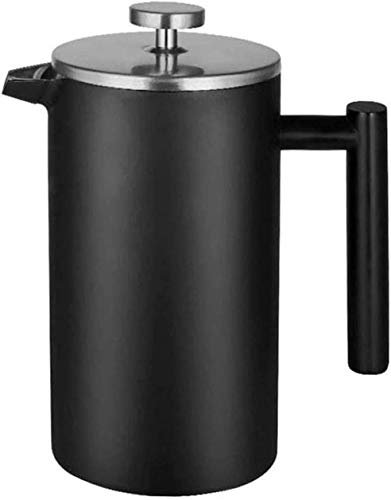 NCRD Caffettiera per caffè Francese in Acciaio Inox con 3 filtri |caffè e tè a Doppia Parete isolati e teiera |Mantiene Il caffè preparato o Il tè Caldo |1000 ml (Color : 750ml)