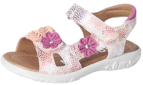 RICOSTA Mädchen Riemchensandalen Cilla, Kinder Sandalen, Weite: MITTEL, Sandaletten, Sommersandalen, bequem, flach, Sommerschuhe, Rose (310), 24 EU