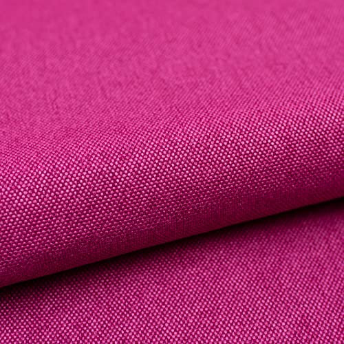 GIURI TESSUTI - Tessuto OXFORD CANVAS Idrorepellente, Antimacchia, Ideale per ARREDO e TAPPEZZERIA DI INTERNI - Altezza 140 CM (5 MT, FUCSIA)