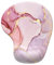Hsurbtra Tapis de Souris, Ergonomique Tapis de Souris Gamer avec Repose Poignet en Gel, Portable, Parfait pour Ordinateur, Bureau, Travail, Marbre Rose