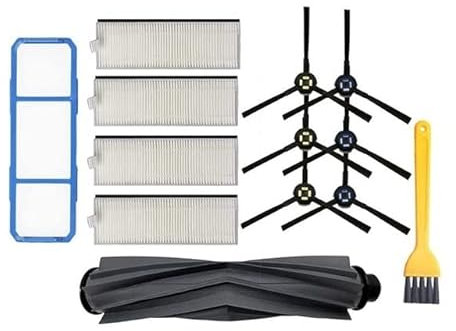 LIZONGFQ Für Silvercrest SSR1 SSRA1 ILife A9S A9 A7 Roboterstaubsauger Hauptbürste Seitenbürste HEPA-Filterteile Ersatz (Farbe: wie abgebildet)