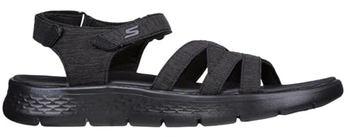 Skechers Damen Go Walk Flex Sandale, Textil Schwarz, 41 EU