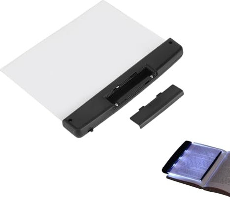 Beufee 2pcs lampe de lecture à led, panneau de lumière de livre plat portable protection des yeux signet lumière famille étude livre page panneau de lumière pour livres lisant au lit la nuit