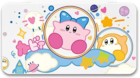 PERFECTSIGHT Custodia per carte da gioco carina compatibile con Nintendo Switch/Switch Lite/OLED, 24 custodie per carte da gioco e 24 schede SD, custodia portatile Kawaii per gioco - Cloud Kirby